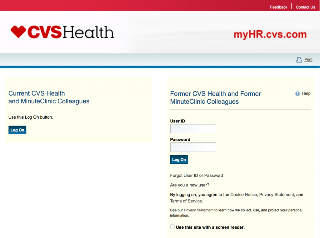 MyHR CVS Portal
